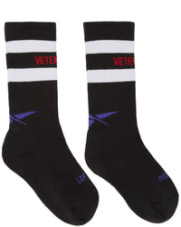 Vetements Black Reebok Edition Tennis Socks