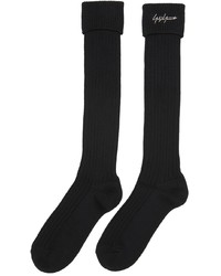 Yohji Yamamoto Black Rib Chunky Socks