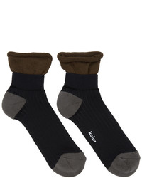 Kolor Black Rib Socks