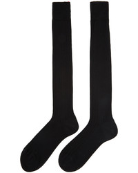 Thom Browne Black Ribbed Knee High Socks