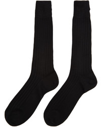 Thom Browne Black Ribbed Socks