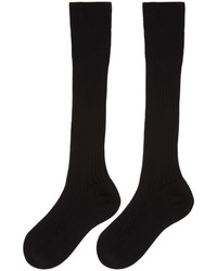 Prada Black Ribbed Socks