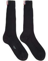 Thom Browne Black Ribbed Socks