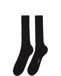 Ermenegildo Zegna Black Scottish Rib Socks
