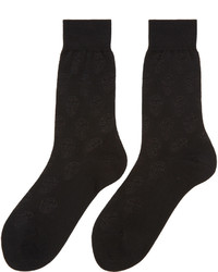Alexander McQueen Black Skulls Socks