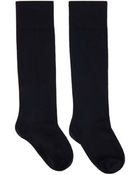Wolford Black Velvet Knee High Socks