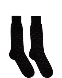 Ermenegildo Zegna Black Xxx Dress Socks