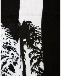 Asos Brand Socks 3 Pack With Palm Tree Design