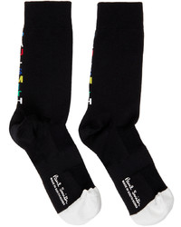 Ps By Paul Smith Four Pack Black Logo Socks
