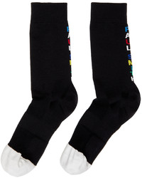 Ps By Paul Smith Four Pack Black Logo Socks
