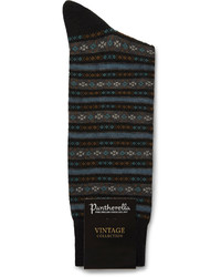 Pantherella Fulwell Patterned Merino Wool Blend Socks