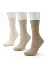 Gold Toe Goldtoe 3 Pk Non Binding Crew Socks
