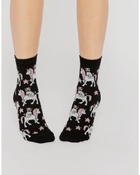 Asos Pug Riding Unicorn Ankle Socks