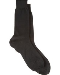 Barneys New York Rib Knit Mid Calf Socks