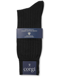 Corgi Ribbed Cotton And Cashmere Blend Socks
