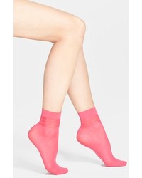 Kensie Sheer Opaque Stripe Ankle Socks