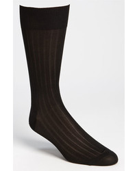 Pantherella Silk Ribbed Mid Calf Formal Socks
