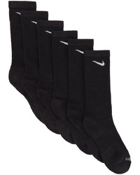 Nike Six Pack Black Everyday Plus Socks