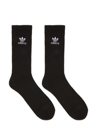 adidas Originals Six Pack Black Solid Crew Socks