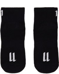 11 By Boris Bidjan Saberi Three Pack Black Ankle High Socks