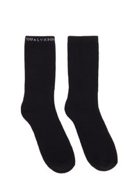 1017 Alyx 9Sm Three Pack Black Logo Socks