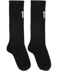 11 By Boris Bidjan Saberi Three Pack Black Logo Type Socks