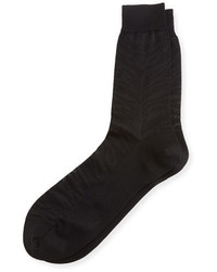 Alexander McQueen Tonal Tiger Cotton Silk Socks Black