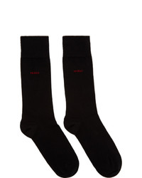 Hugo Two Pack Black Logo Socks
