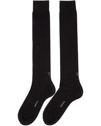 Ermenegildo Zegna Two Pack Black Techmerino Knee Socks