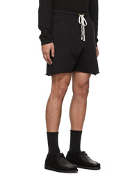 Les Tien Black French Terry Yacht Shorts