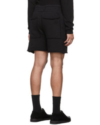Les Tien Black French Terry Yacht Shorts