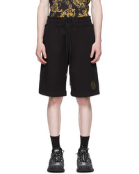 VERSACE JEANS COUTURE Black V Emblem Shorts