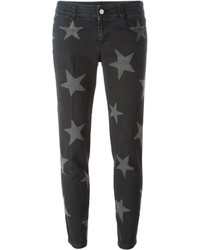Black Star Print Boyfriend Jeans