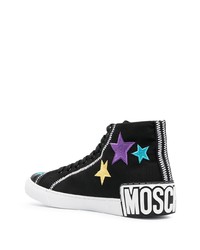 Moschino Star Patch Hi Top Sneakers