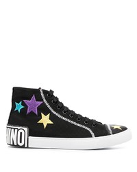 Moschino Star Patch Hi Top Sneakers