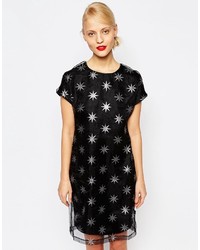 Love Moschino Black Star Cap Sleeve Dress