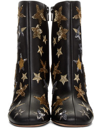 Valentino Black Stars Ankle Boots