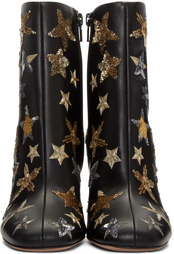 Black boots discount with gold stars