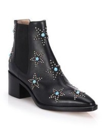 Valentino Star Studded Leather Booties