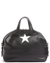 Givenchy Medium Nightingale Star Leather Satchel Black