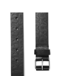 Givenchy 3cm Black Embossed Leather Belt