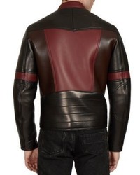 Givenchy Lamb Leather Moto Star Print Jacket