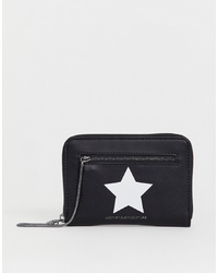 Juicy Couture Juicy Alexis Black Zip Around Purse With White Star Print