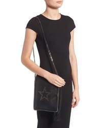 Stella McCartney Falabella Stars Studs Faux Leather Shoulder Bag Black