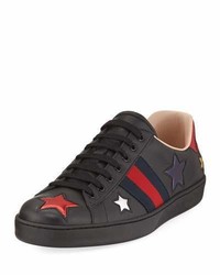 Gucci New Ace Star Low Top Sneaker Black
