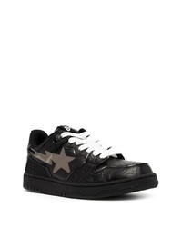 A Bathing Ape Star Patch Low Top Leather Sneakers