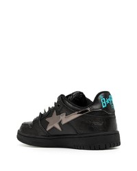 A Bathing Ape Star Patch Low Top Leather Sneakers
