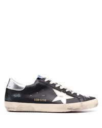 Golden Goose Super Star Distressed Low Top Leather Sneakers