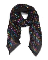 Stella McCartney Rainbow Foil Star Modal Silk Scarf