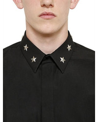 Givenchy Cotton Poplin Shirt W Metal Star Detail